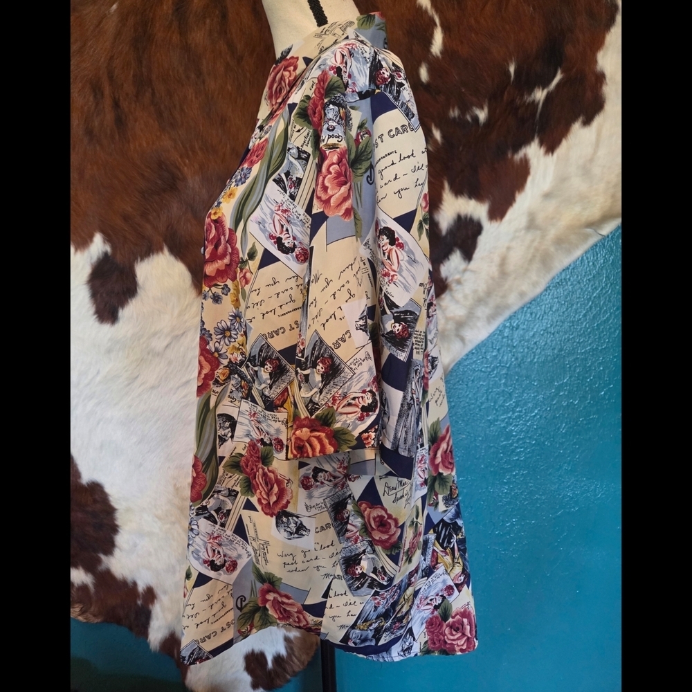 Jordan Red and Blue Short Sleeve Button Down Shirt - Picture 2 of 7